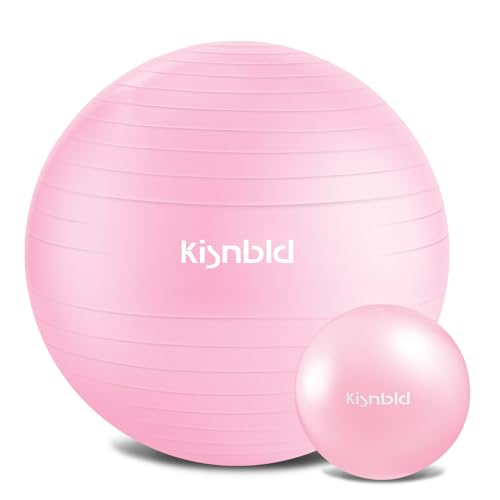 kisnbld Exercise Ball, Extra Thick Yoga Ball for Home Workout & Stability
