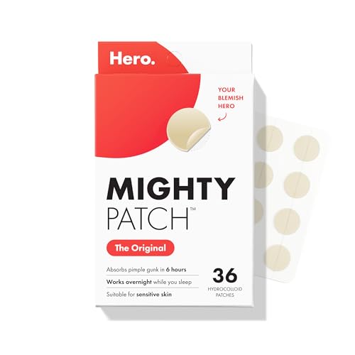 Mighty Patch Hero Cosmetics Original Nighttime Acne Pimple Patches, 36 Ct |