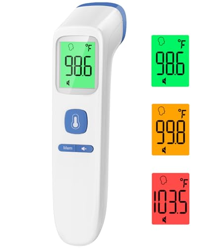 No-Touch Thermometer for Adults, Kids, Babies, 1-Sec Fast Accurate (Blue) | Fever