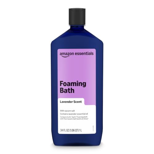 Amazon Essentials Lavender Scented Foaming Bath with Essential Oil, 34 Fluid Ounce