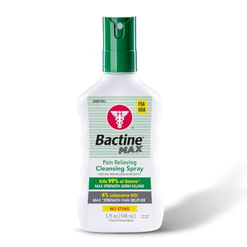 Bactine MAX First Aid Spray, Pain Relief Cleansing Spray, 5 oz |
