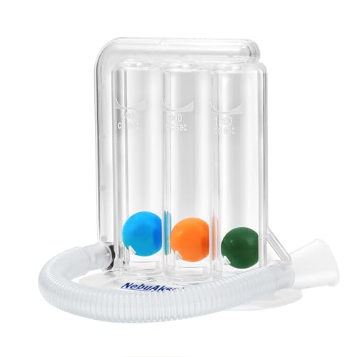 Breathing Exercise Device for Lungs, Deep Breathing Trainer with Flow, Design for
