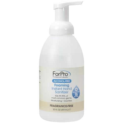 ForPro Foaming Instant Hand Sanitizer, 20oz, Fragrance Free | Alcohol and Dye