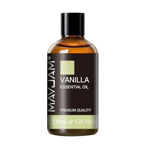 MAYJAM Vanilla Essential Oil for Diffuser Aromatherapy DIY Soap, 1.01fl.oz | Vanilla
