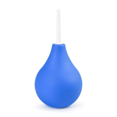 BodunDirect Anal Douche Enema Bulb Vaginal Douche Enema Cleaner for Women’s or Man’s Health -for Water or Coffee Colon Cleansing, Detox and Constipation (Blue, 7.4Ounce)