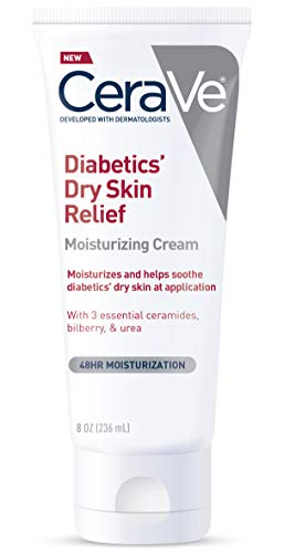 CeraVe Diabetics Dry Skin Moisturizing Cream, Urea Face & Body Lotion, 8oz