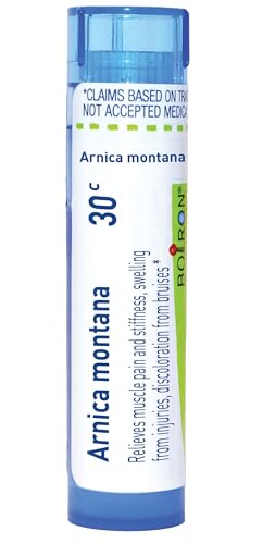 Boiron Arnica Montana 30C Homeopathic Medicine | Single-medicine homeopathic pellets for Muscle Pain, Stiffness, Swelling from Injuries & Bruises. Size: 80 Pellets.