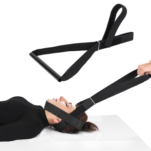 Akyeshi Y Neck Stretcher Strap, Cervical Traction Device with Handle | Y-shaped neck stretching strap with comfort handle and adjustable chin strap for cervical traction routines