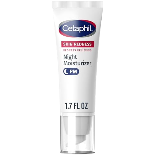 Cetaphil Redness Relieving Night Cream Face Moisturizer, 1.7oz | Fragrance Free, Hypoallergenic,