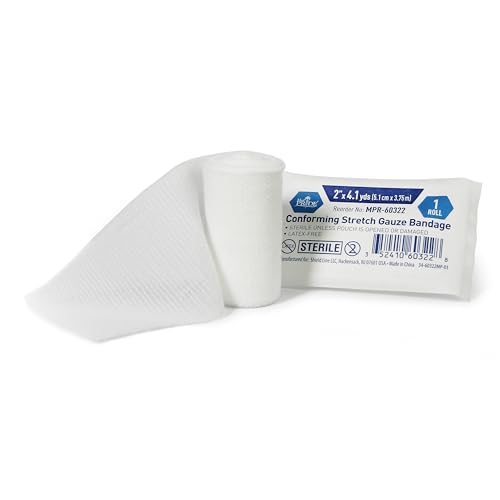 MED PRIDE Sterile Conforming Gauze Bandage,Latex-Free,2 in x 4.1 yd,1 Count