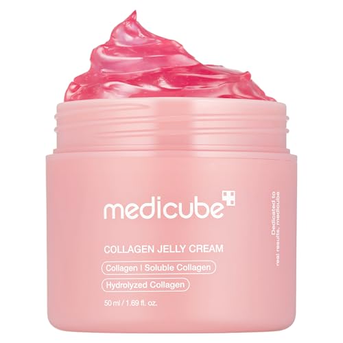 medicube Collagen Jelly Cream, Moisturizing Cream for Plump Skin, 1.69fl.oz | medicube Collagen Jelly Cream for Skin Barrier, Hydration & Plumping, 1.69 fl.oz