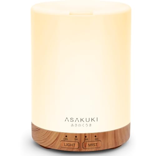 ASAKUKI Essential Oil Diffuser for Home 300 ml Quiet | Automatic Shut-Off,