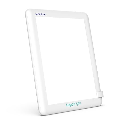 Verilux HappyLight Lucent Light Therapy Lamp, 10,000 Lux, UV-Free LED | One-Touch