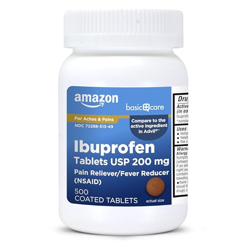 Basic Care Ibuprofen Tablets, 500 Count