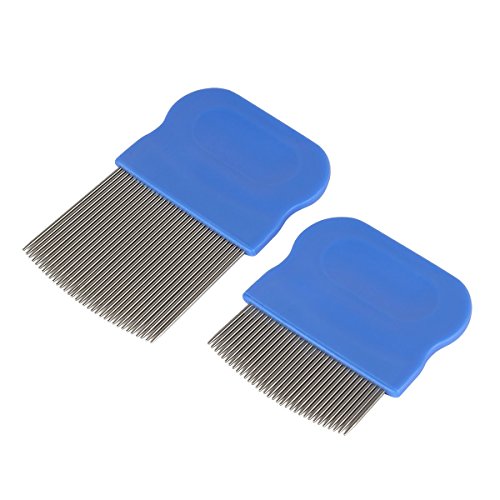 Ezy Dose Kids Lice & Egg Comb Set, Stainless Steel Teeth, 2