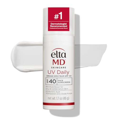 EltaMD UV Daily Untinted Face Sunscreen Moisturizer, SPF 40, 1.7 oz |