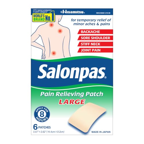 Salonpas Pain Relieving Patch, Large, 6 Count (Pack of 1) | Apply
