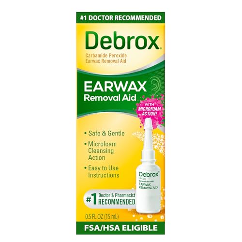 Debrox Earwax Removal Aid, 0.5 oz Earwax Removal Drops | 6.5% Carbamide