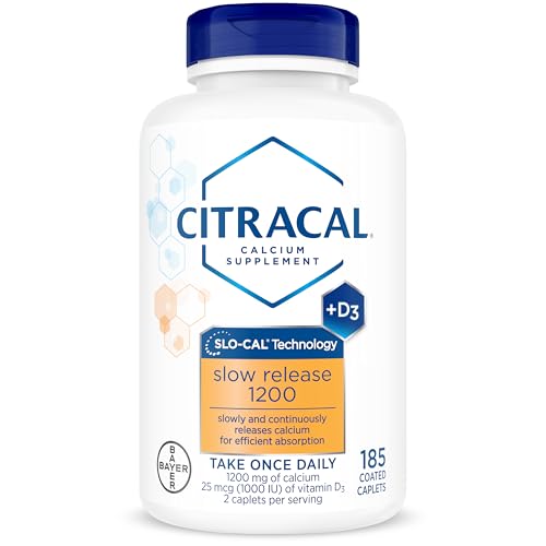 Citracal Slow Release- Calcium 1200 mg with Vitamin D3, Magnesium, Calcium Supplement,
