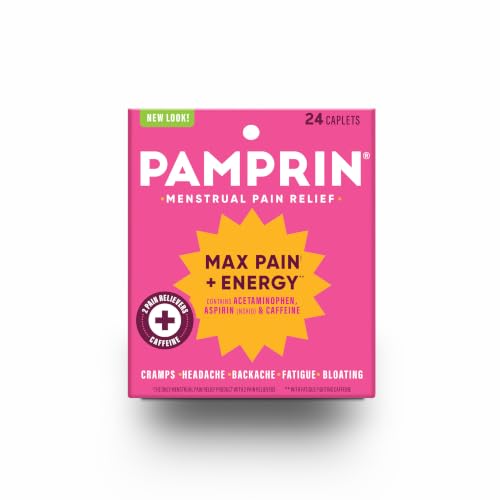 Pamprin Maximum Strength Max Pain and Energy Formula, Menstrual Period Symptoms Relief