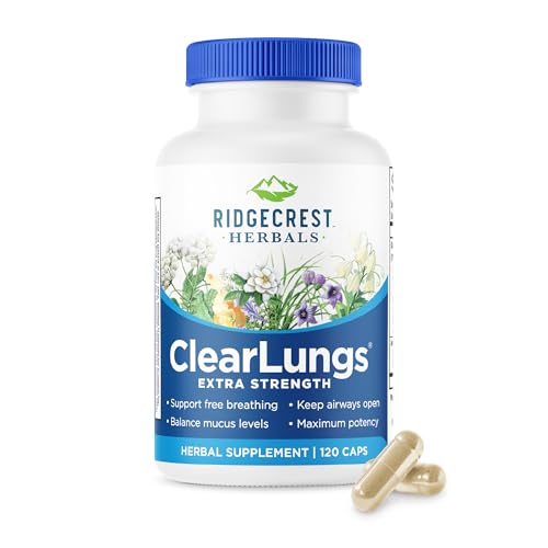 RidgeCrest Herbals ClearLungs Extra Strength Lung Health Support 120 Ct | 60