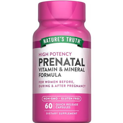 Nature's Truth Prenatal Vitamins with Folic Acid | 60 Capsules | Non-GMO