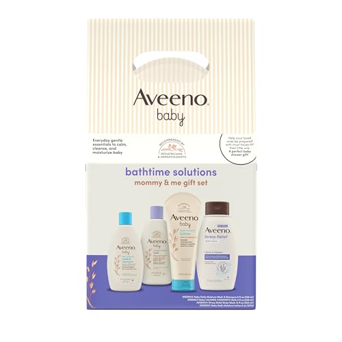 Aveeno Baby Bathtime Solutions Mommy & Me Gift Set, 4 Items |