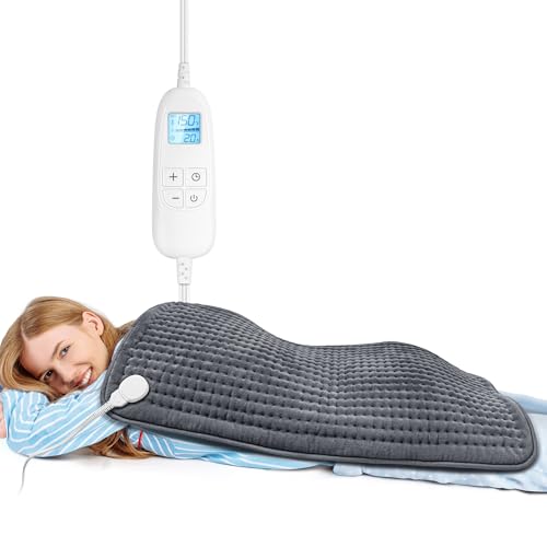 FluffyWarmth Electric Heating Pad for Back, Extra Large 17"x33", FSA, HSA |