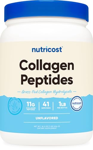 Nutricost Collagen Peptides Powder 1LB (454 G), Grass Fed Bovine | Collagen
