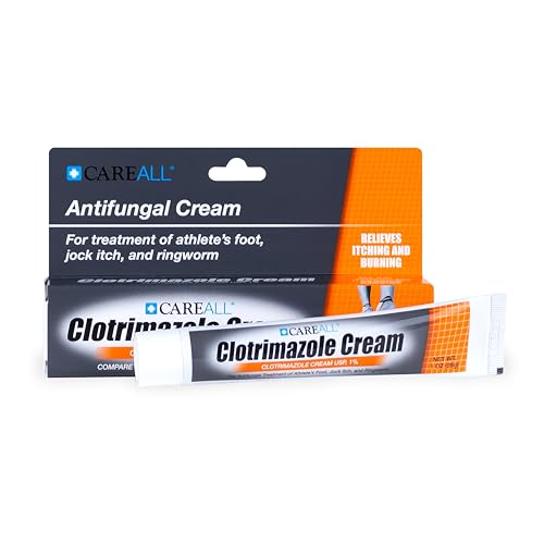 CareAll Clotrimazole Antifungal Cream 1% USP 1.0 oz., Cures Most Athlete’s Foot,