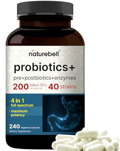 Probiotics 200 Billion CFU Per Serving, 40 Strains, 240 Veggie Capsules |