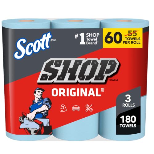 Scott Shop Towels Original Big Rolls, 60 Sheets/Roll, 3 Big Rolls