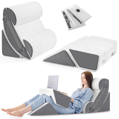 Yojoker 6pcs Orthopedic Bed Wedge Pillow Set for Sleeping, Post Surgery Foam