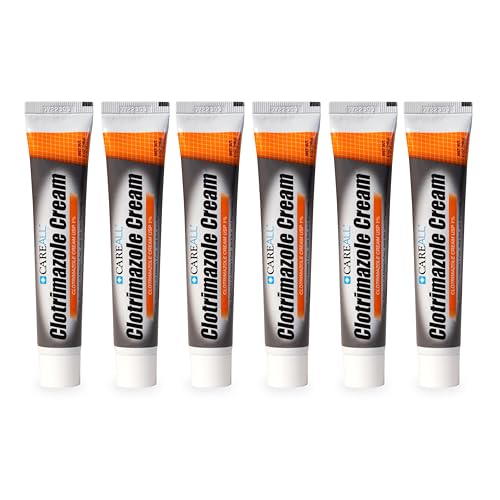 CareAll Clotrimazole Antifungal Cream 1% USP 1.0 oz. (6 Pack), Cures Most