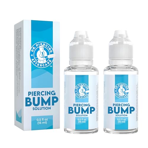 DR. PIERCING AFTERCARE Keloid Bump Solution Drops 15mL - Gentle Saline Formula