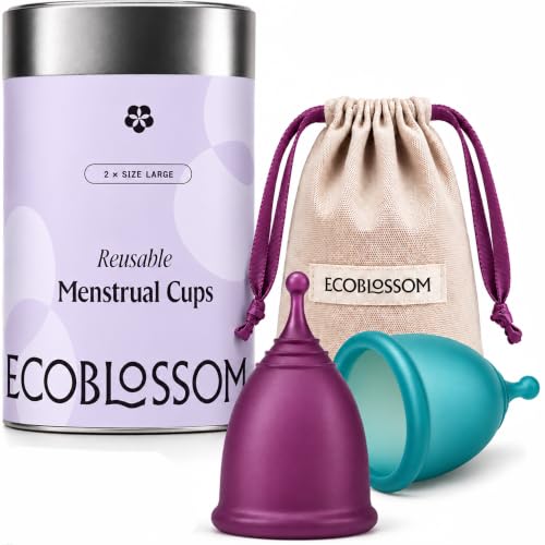 Ecoblossom Menstrual Cups, Period Cup for Women, Menstrual Disc Alternative | (Large,