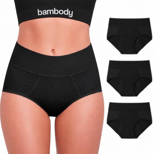 Bambody Absorbent Panty, 5th Gen - XX-Large, 3 Pack (Black) | Absorbent
