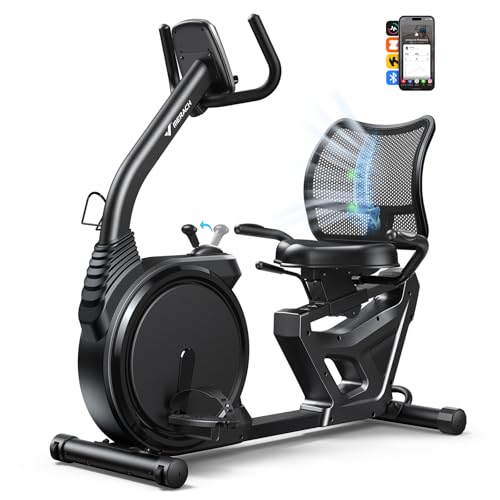 MERACH Recumbent Exercise Bikes for Home High-end Black | Recumbent Bike for