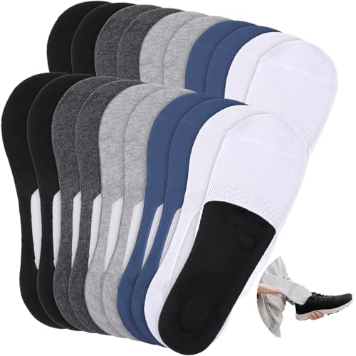 Sintege 10 Pairs No Show Sock Liners Anti Slip Breathable for Men