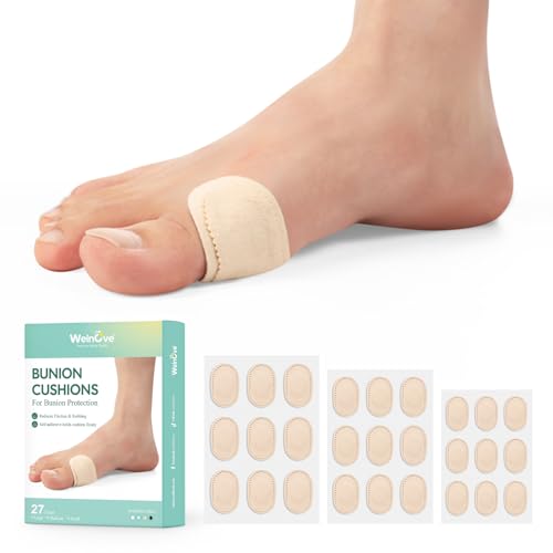 Welnove Bunion Pads to Wear with Shoes - 27 Pcs Moleskin for