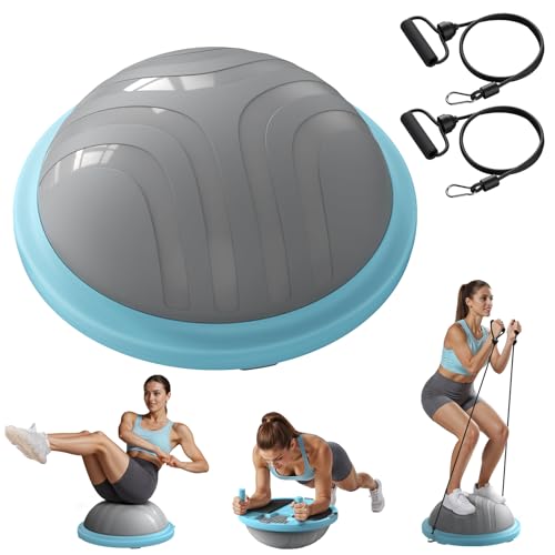 MERACH 3-in-1 Balance Ball Trainer 18'' Lightweight Yoga Exercise Ball with Foot