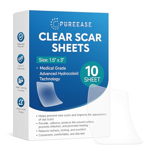 Clear Scar Sheets – 10 Pieces – Skin Patches for Face and