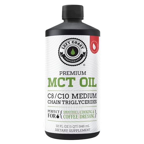 100% Coconut MCT Oil Liquid, 32 Fl Oz | MCT Oil C8