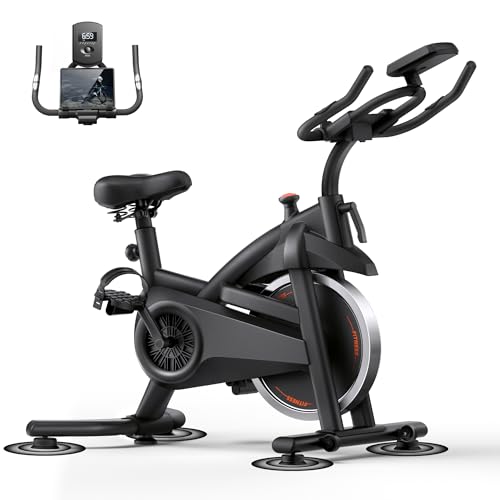 CURSOR FITNESS Exercise Bike, Stationary Bikes for Home Black Sliver | Indoor