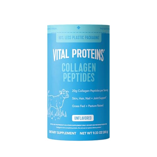 Vital Proteins Collagen Peptides Powder, Unflavored, 9.33oz | Grass-Fed Collagen Peptides, Supports