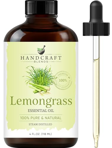 Handcraft Blends Lemongrass Essential Oil - Huge 4 Fl Oz | 100%