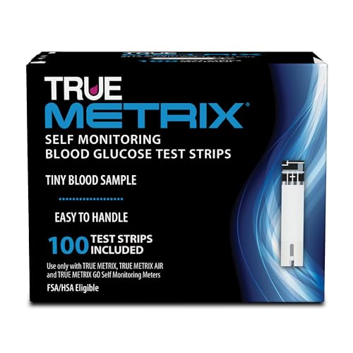 TRUE METRIX Self Monitoring Blood Glucose Test Strips, 100 Count | Blood