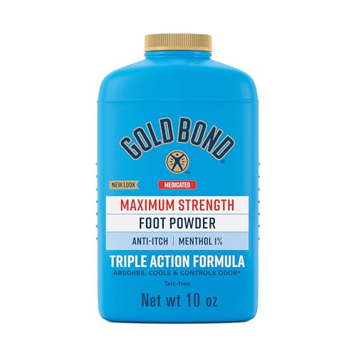 Gold Bond Medicated Foot Powder, Talc Free, 10 oz, Odor Control |