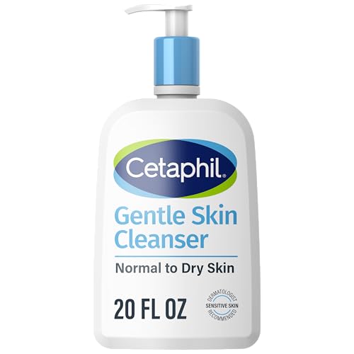 Cetaphil Gentle Cleanser, Hydrating Face Wash, Sensitive Skin, 20oz | Soap-Free, Non-Foaming, Moisturizes While Cleansing, Sensitive And Dry To Normal Skin, Dermatologist Recommended, Large Size