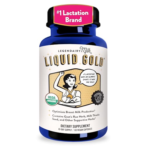 Legendairy Milk Liquid Gold Organic Lactation Support, 60 Capsules | Organic goat's